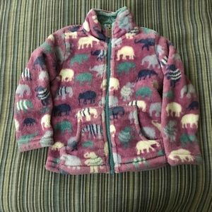 Purple fleece zip up jacket